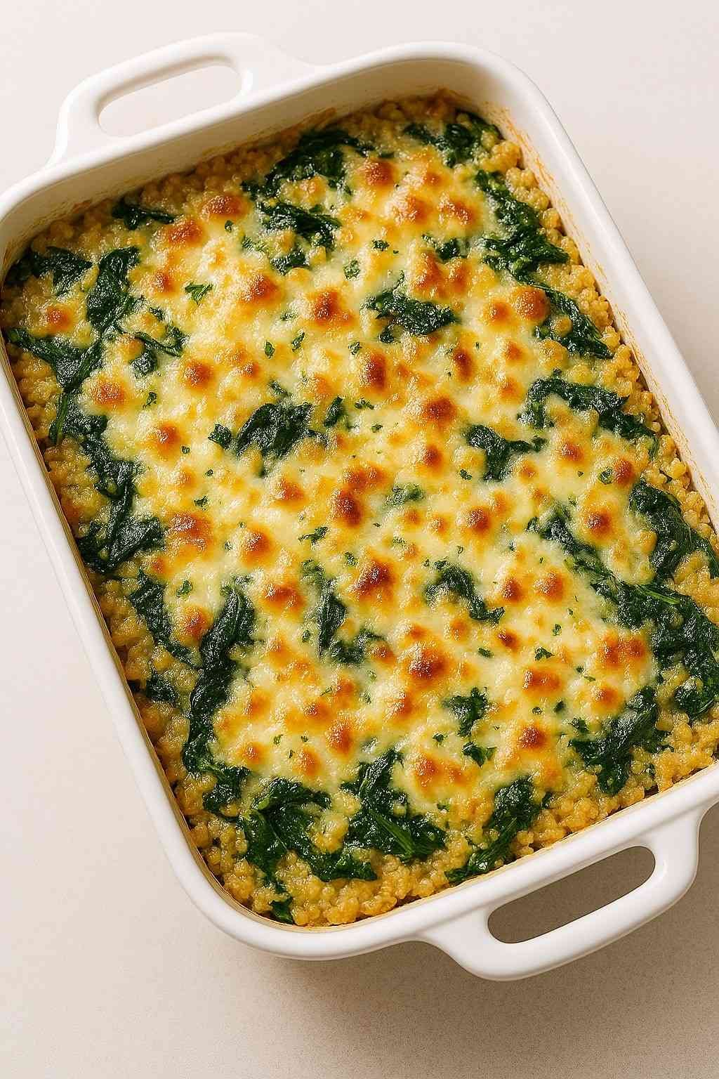 Baked Quinoa with Spinach and Cheese (Healthy, Hearty & Delicious) - Healthy